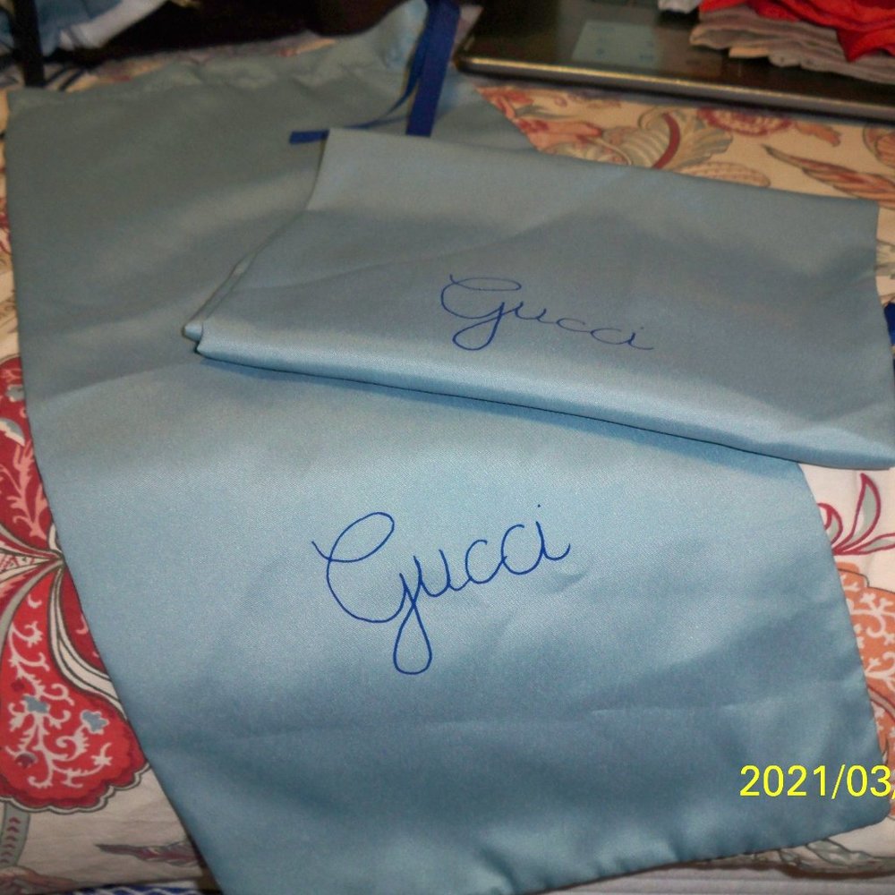 Pair of Gucci Blue Dust bags /Shoe bag